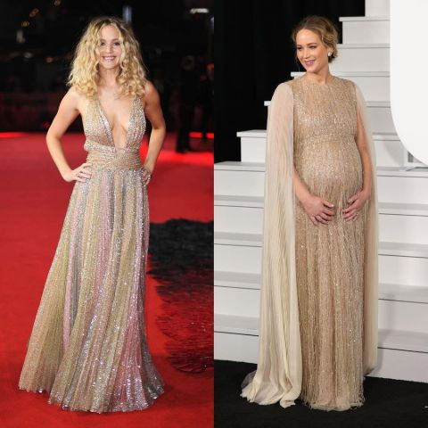 Jeniffer Lawrence's pictures of before and during her pregnancy